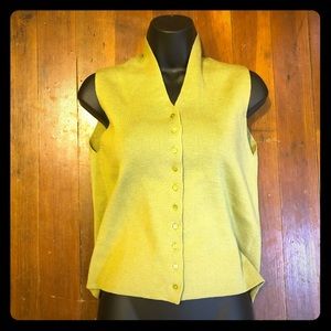 Eileen Fisher 100% merino wool vest, Italian yarn.